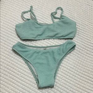 Textured Mint Green Bikini Set